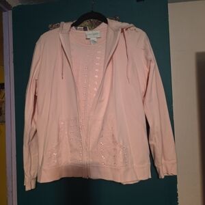 Just Love Women's Light Pink Zip-Up Hoodie